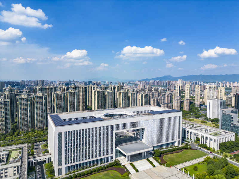 江西吉安城市风光航拍图 