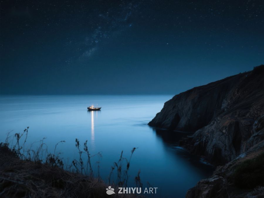 夜幕下的孤舟与星辰 490
