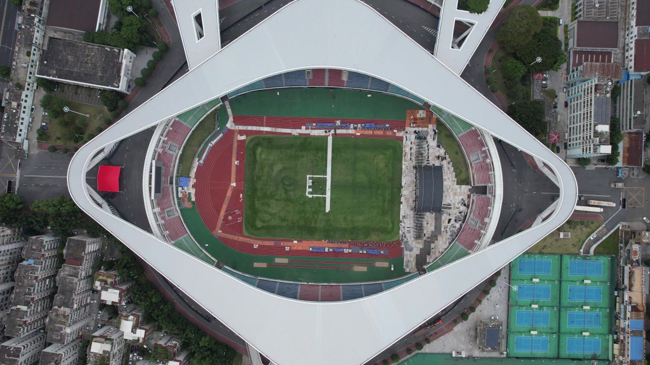  广东肇庆城市建设航拍