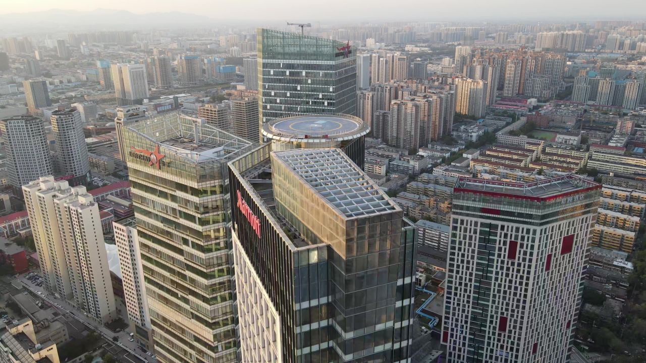 河北石家庄城市建设航拍