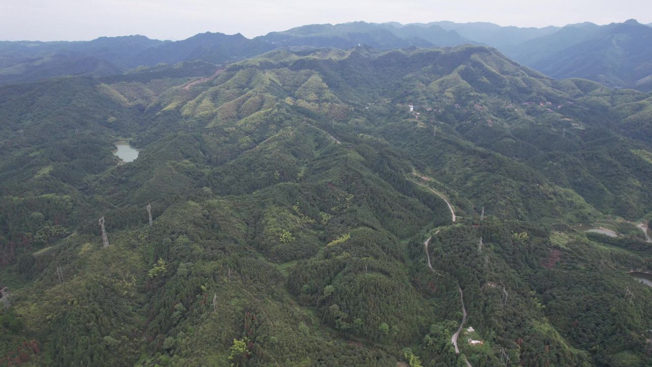祖国大好河山青山绿水航拍  