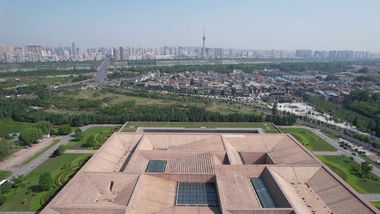 河南洛阳城市风光旅游景区航拍
