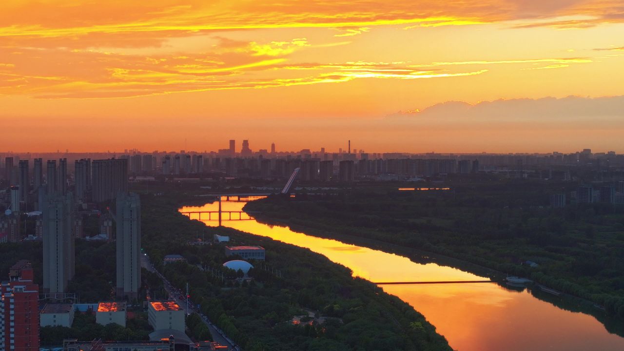 落日晚霞延时