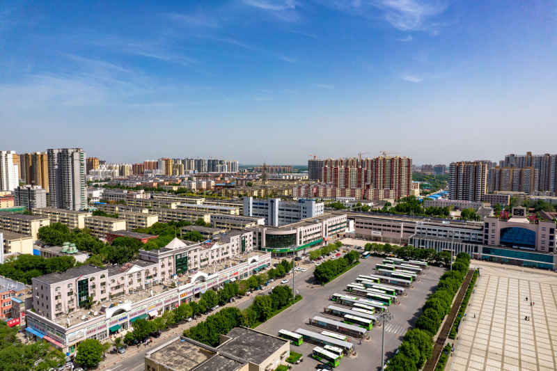 河北衡水火车站航拍摄影图