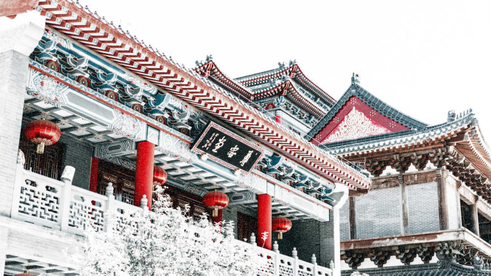 冬季水仙古寺