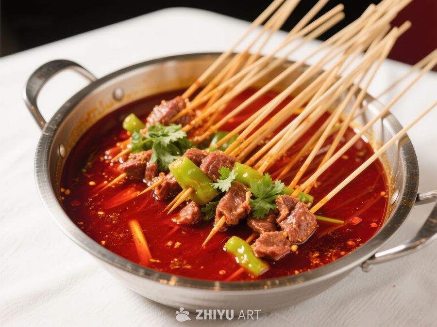 麻辣串串香，红油锅底配鲜肉 368