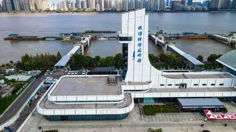 湖北武汉城市风光旅游景区航拍 