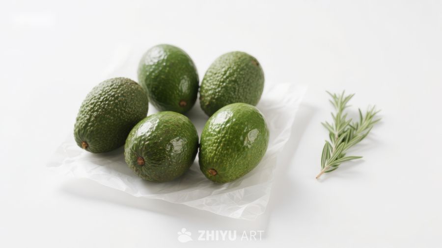 新鲜牛油果与迷迭香枝 882