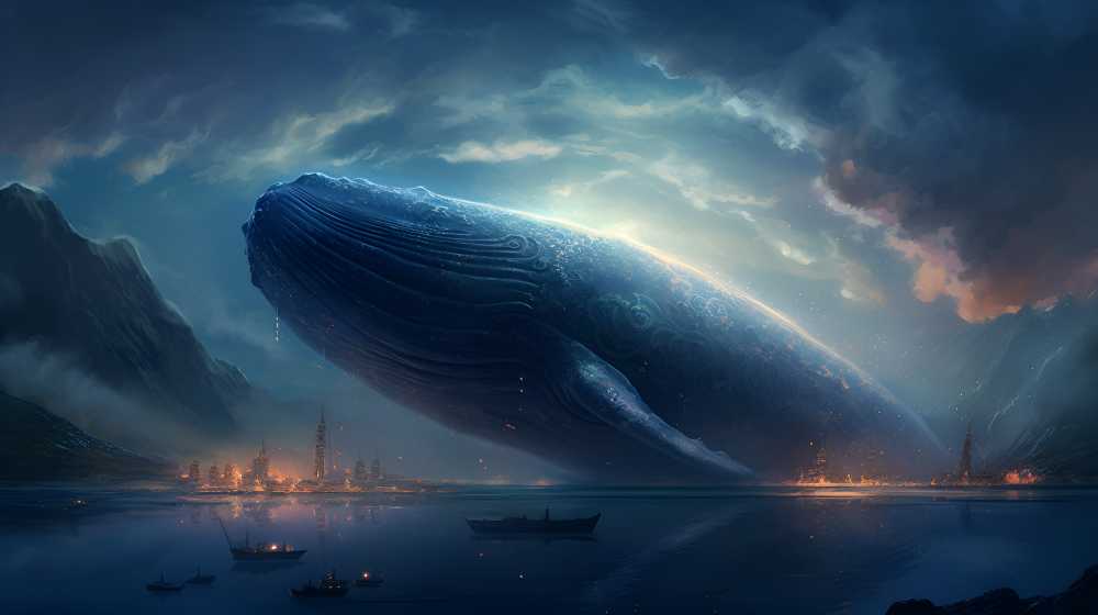 蓝鲸唯美背景