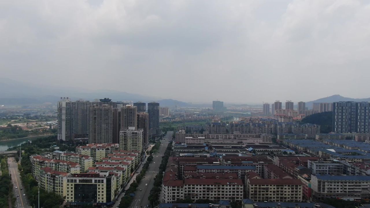  湘西城市建设航拍湖南怀化