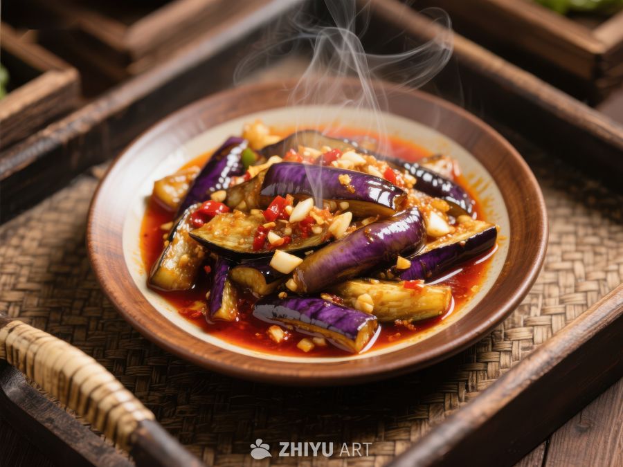 香辣茄子美食特写 1047