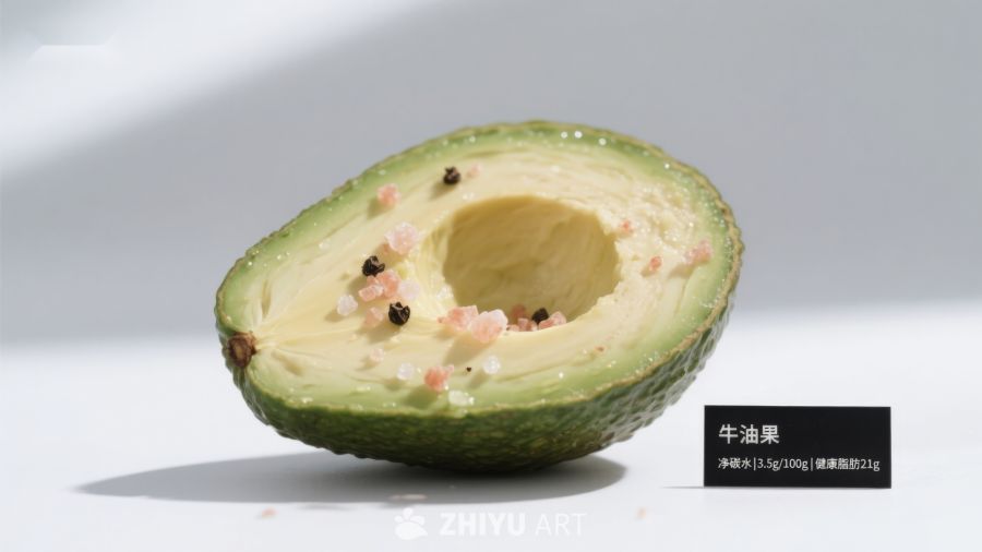 牛油果切面撒盐，清新健康美食 304