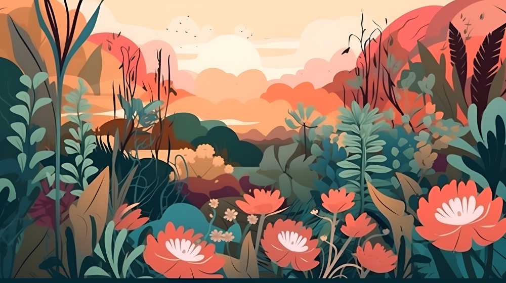 小草花插画夏季