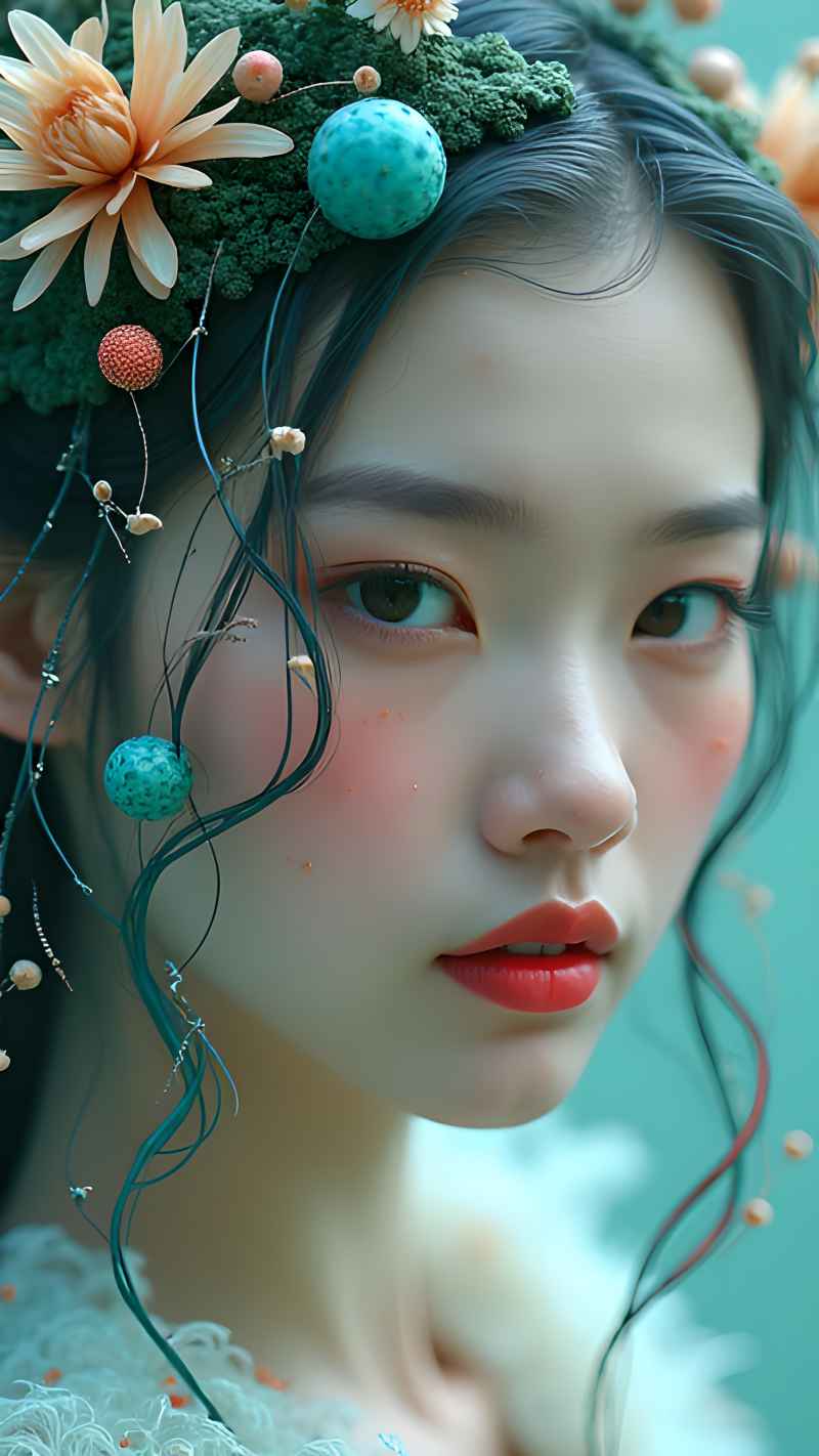 森林系列五颜六色古风艺术美女 10