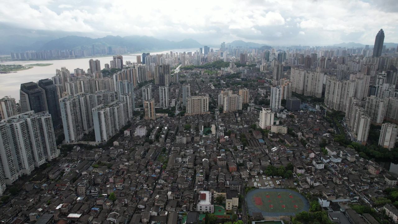 浙江温州城市风光航拍