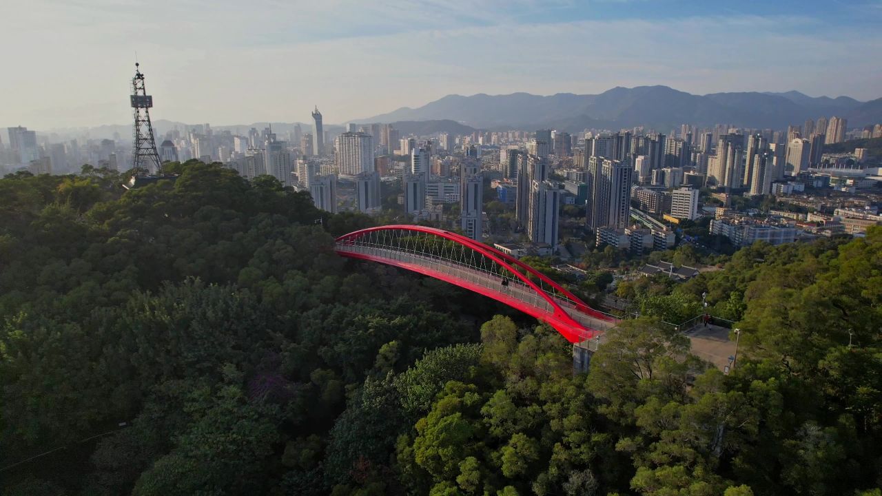 航拍福州金鸡山公园景观 5