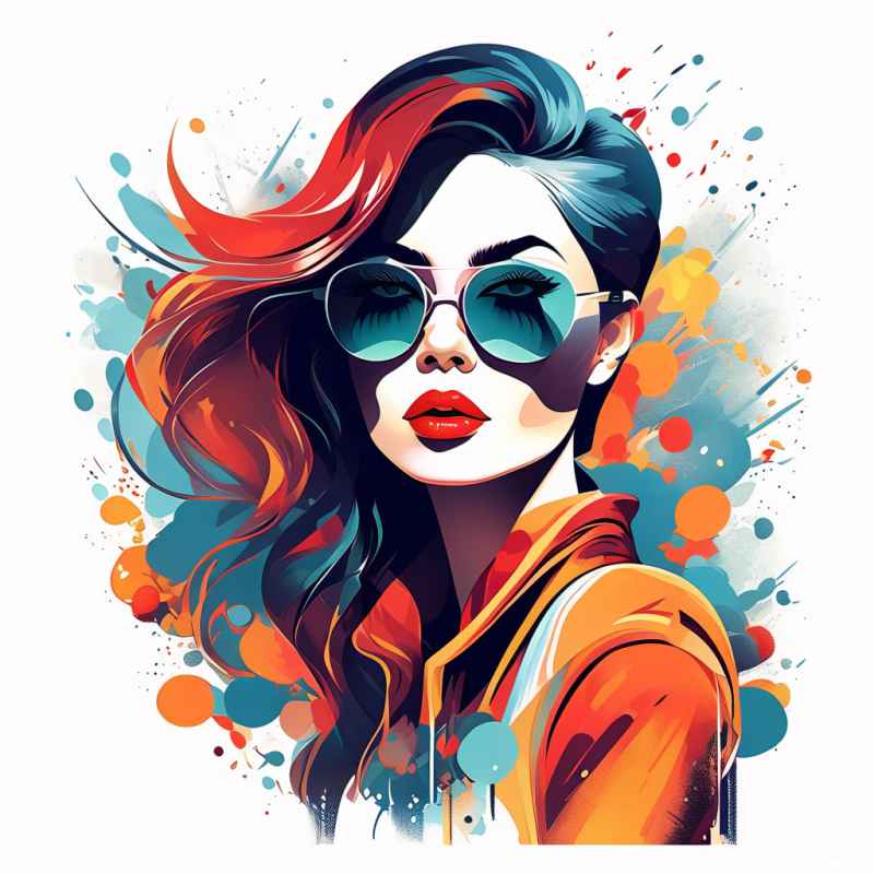 时尚插画美女 5
