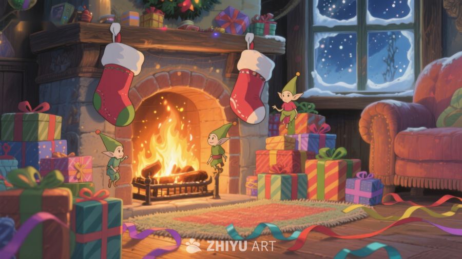 圣诞夜的温馨场景 219