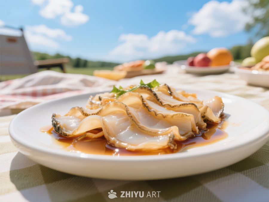户外餐桌上的美味扇贝料理 274