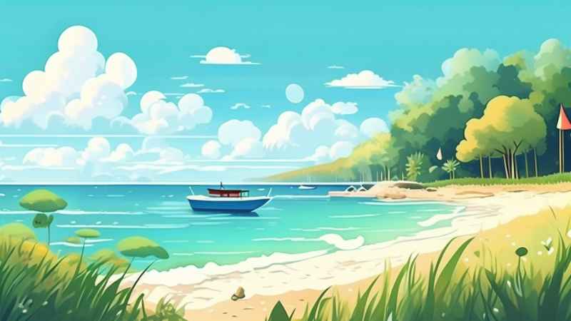 海边的插图梦幻般的自然田园风光 20