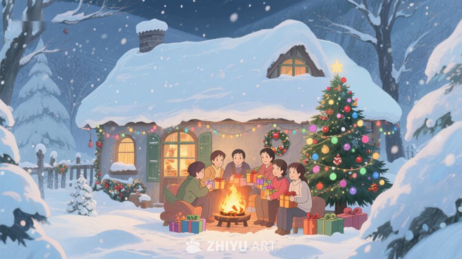 雪夜温馨聚会，共庆佳节 391