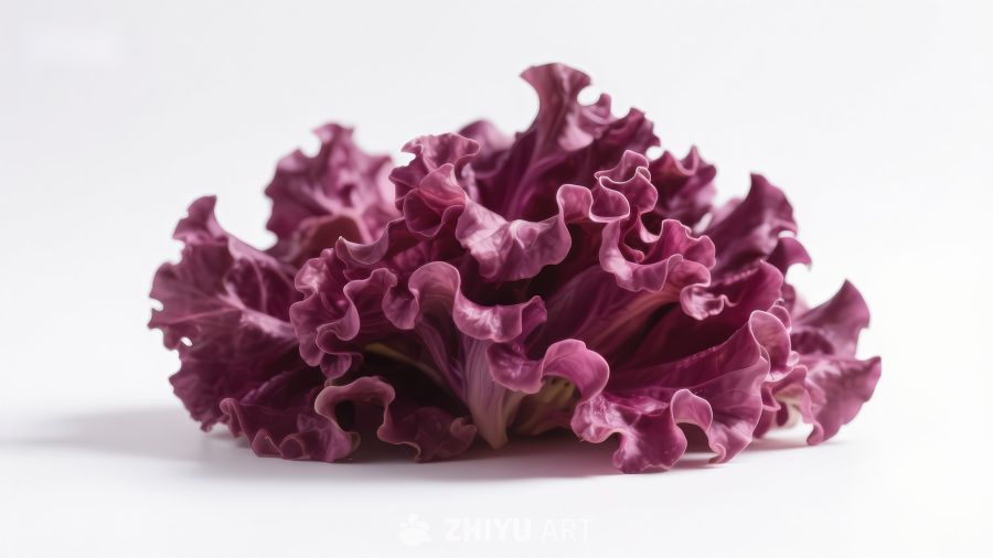 紫叶生菜特写