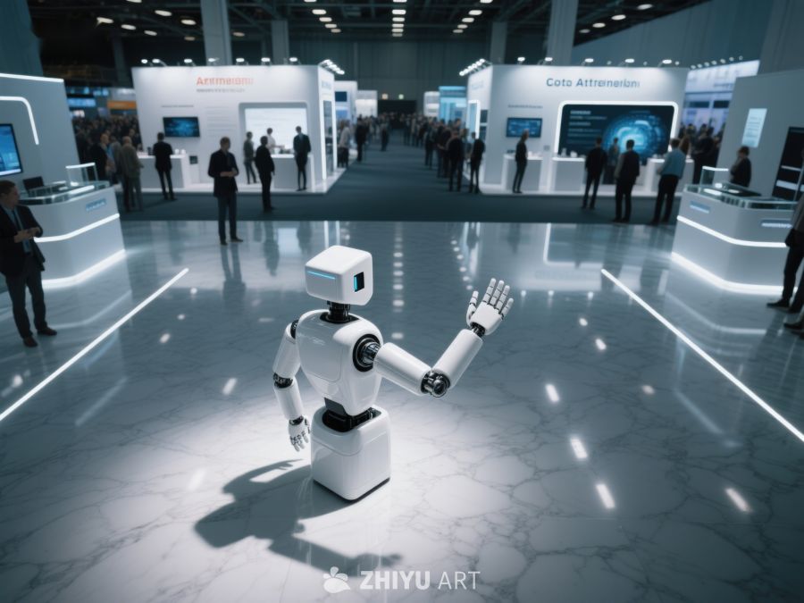 未来科技展上的智能机器人 473