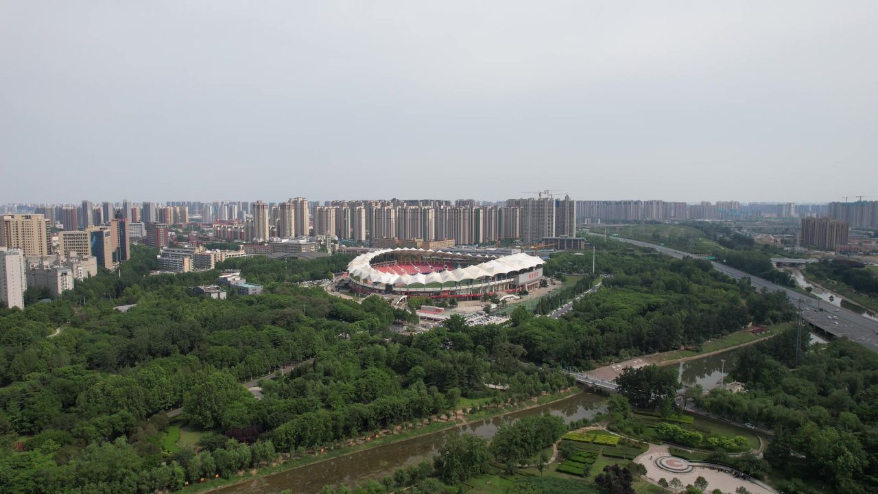 河南郑州城市风光航拍