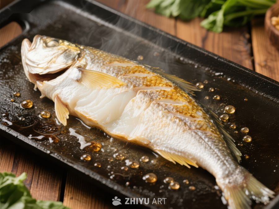 煎烤全鱼，热气腾腾