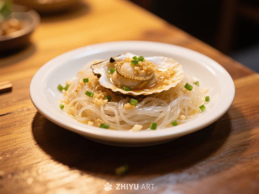扇贝粉丝蒸菜，清新美味 871