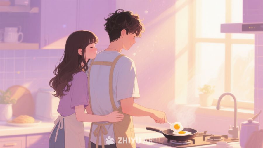 厨房里的温馨早晨 29