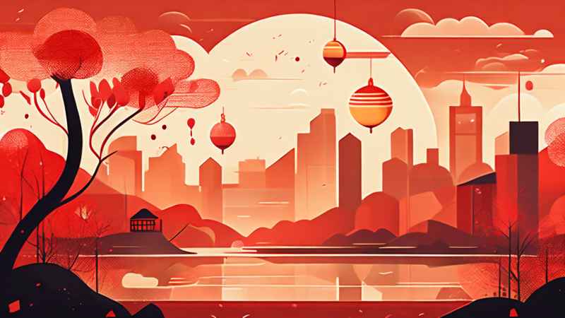 春节除夕简约背景 1