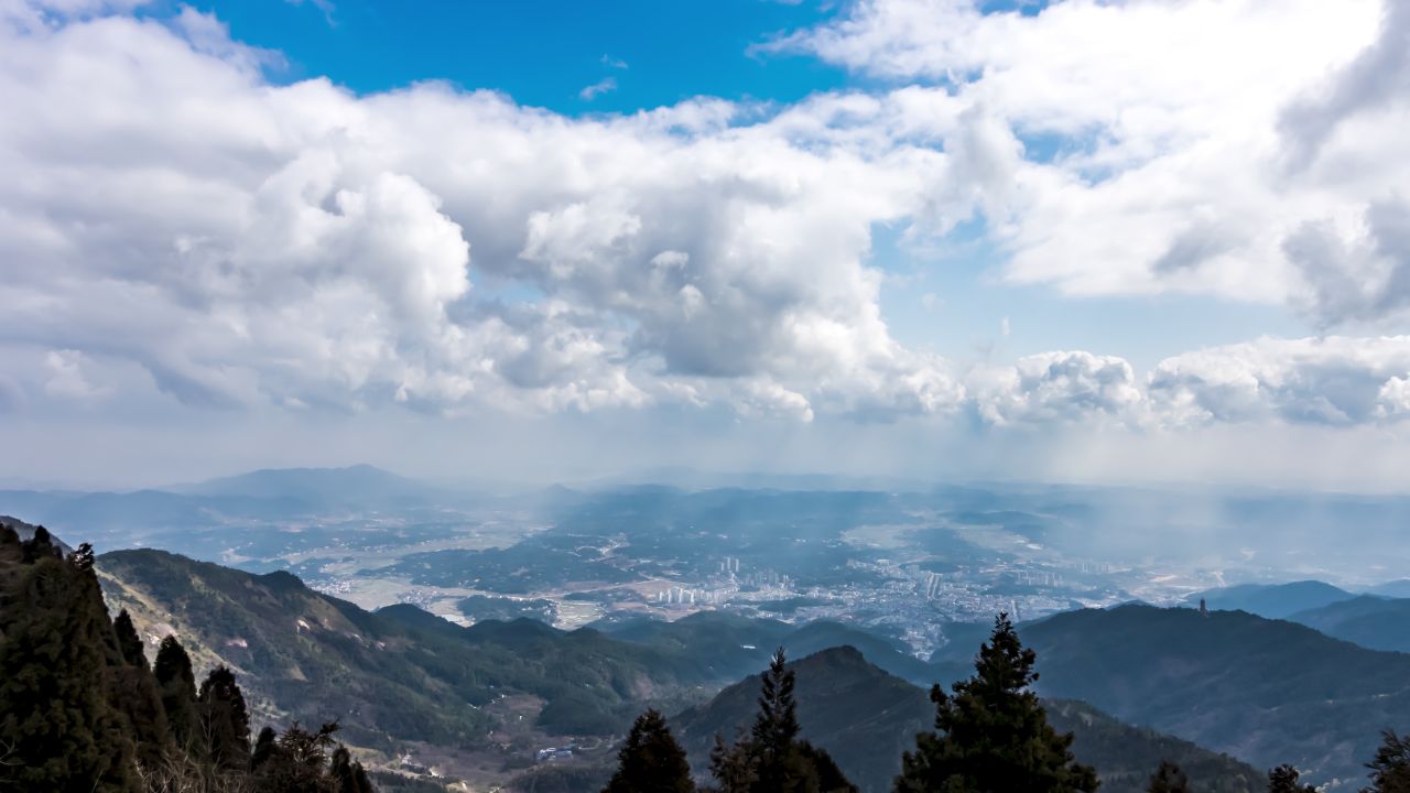 湖南衡阳南岳衡山云雾云海延时摄影