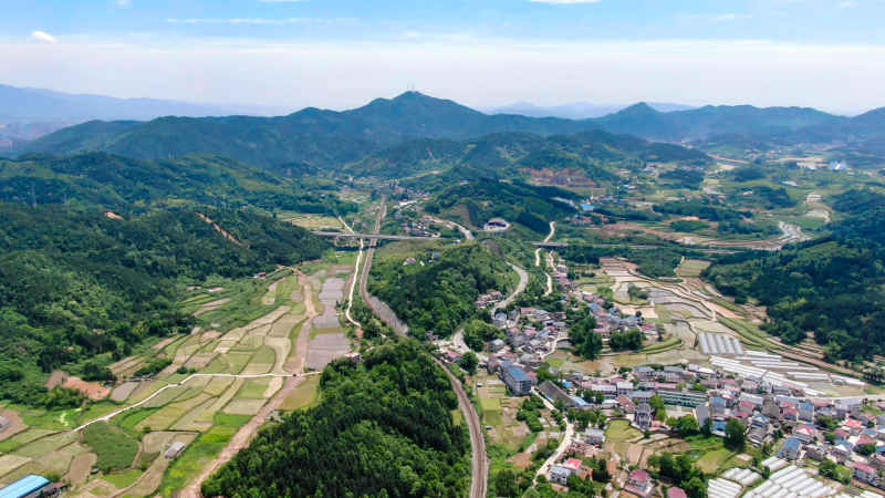 乡村田园农业种植农田航拍 
