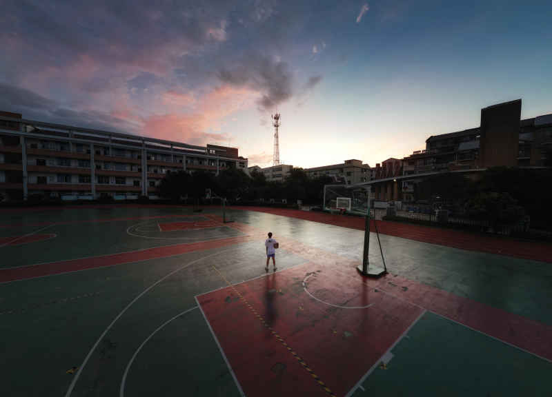 迎接夕阳
