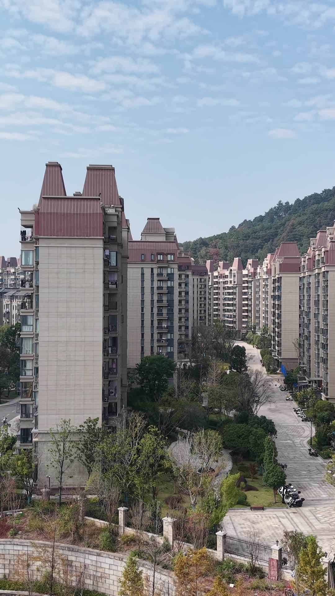 现代住宅区全景