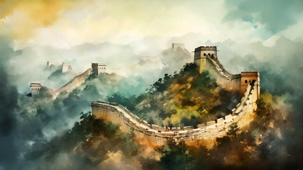 地方标志风景插画
