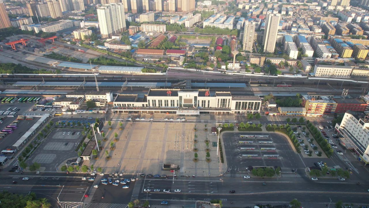 河南许昌城市风光地标建筑航拍 