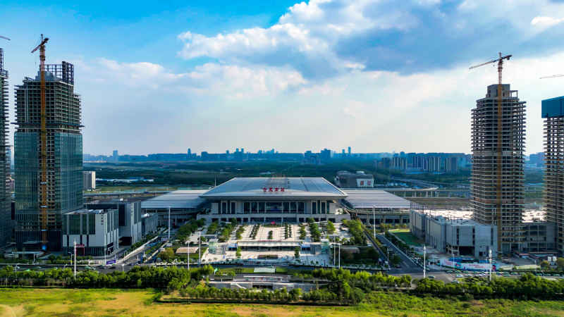 安徽合肥城市风光航拍图 