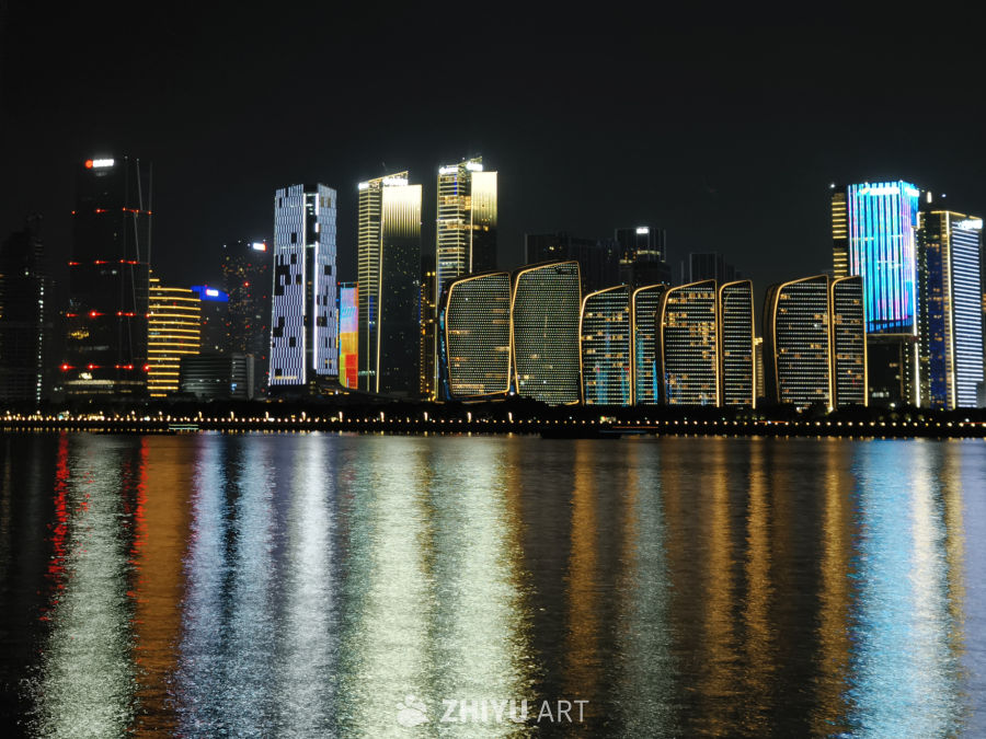 杭州滨江区夜景