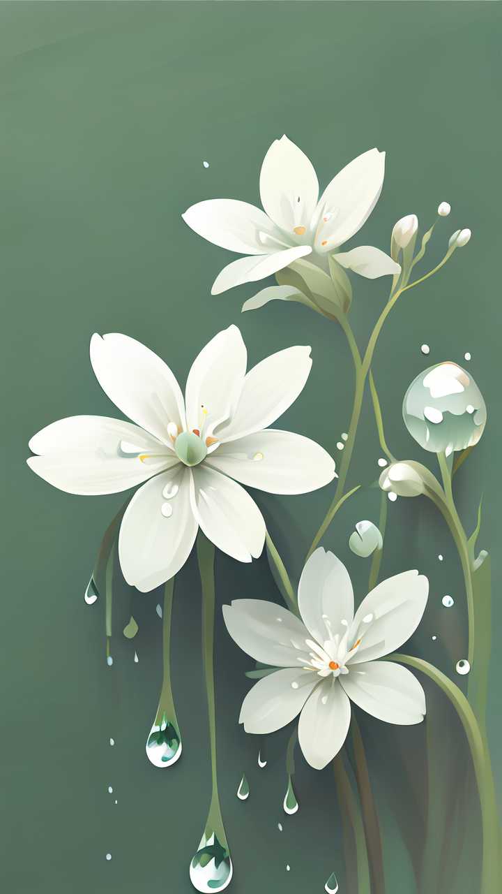 水滴小白花