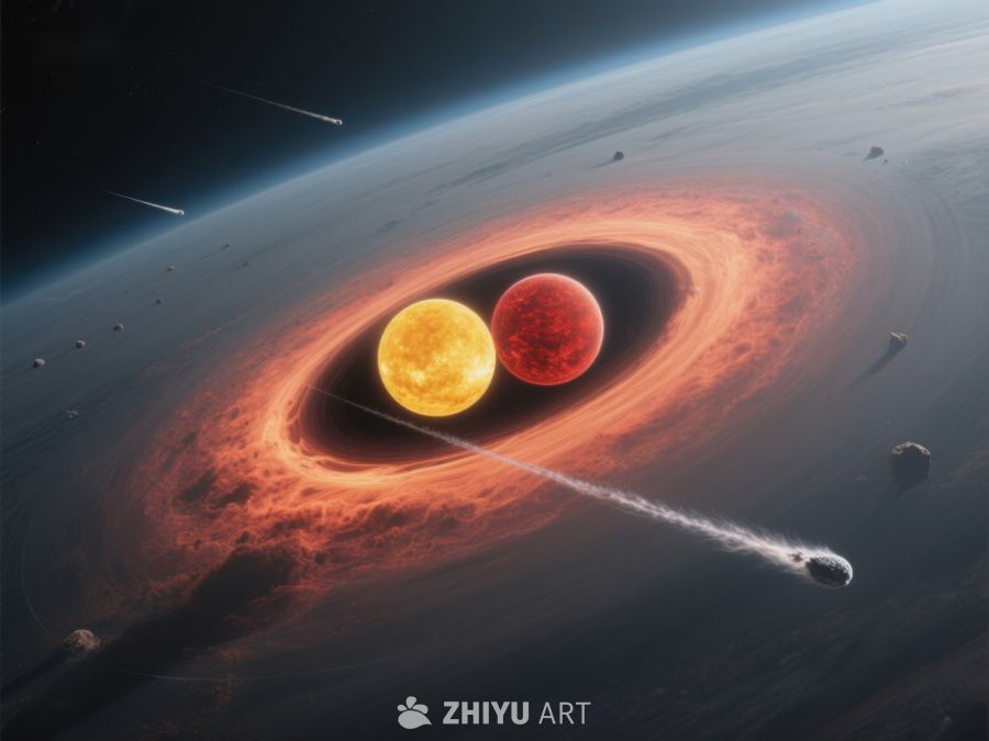 双星系统与行星环的奇幻宇宙景象 124