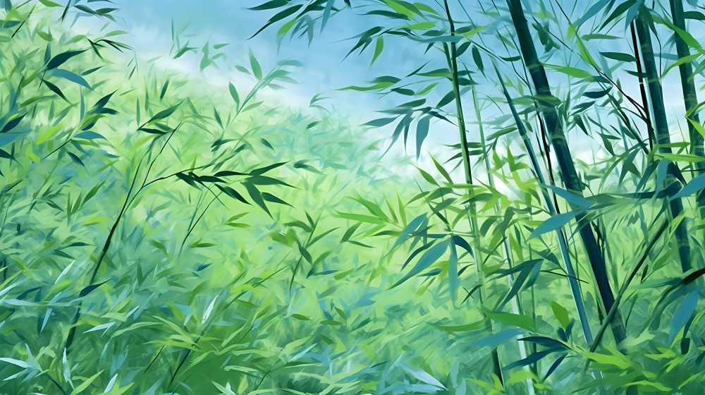 绿色草地上景色夏季