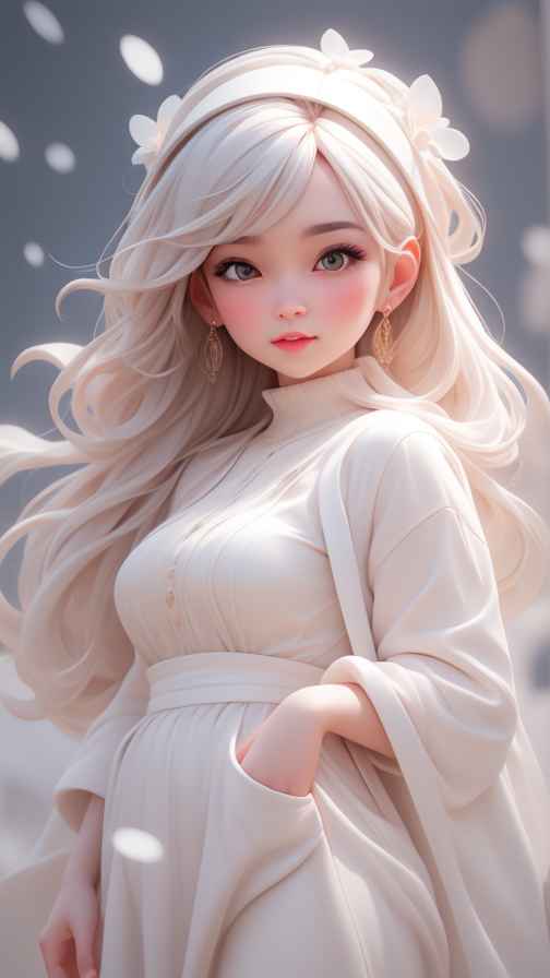 可爱粉色女孩