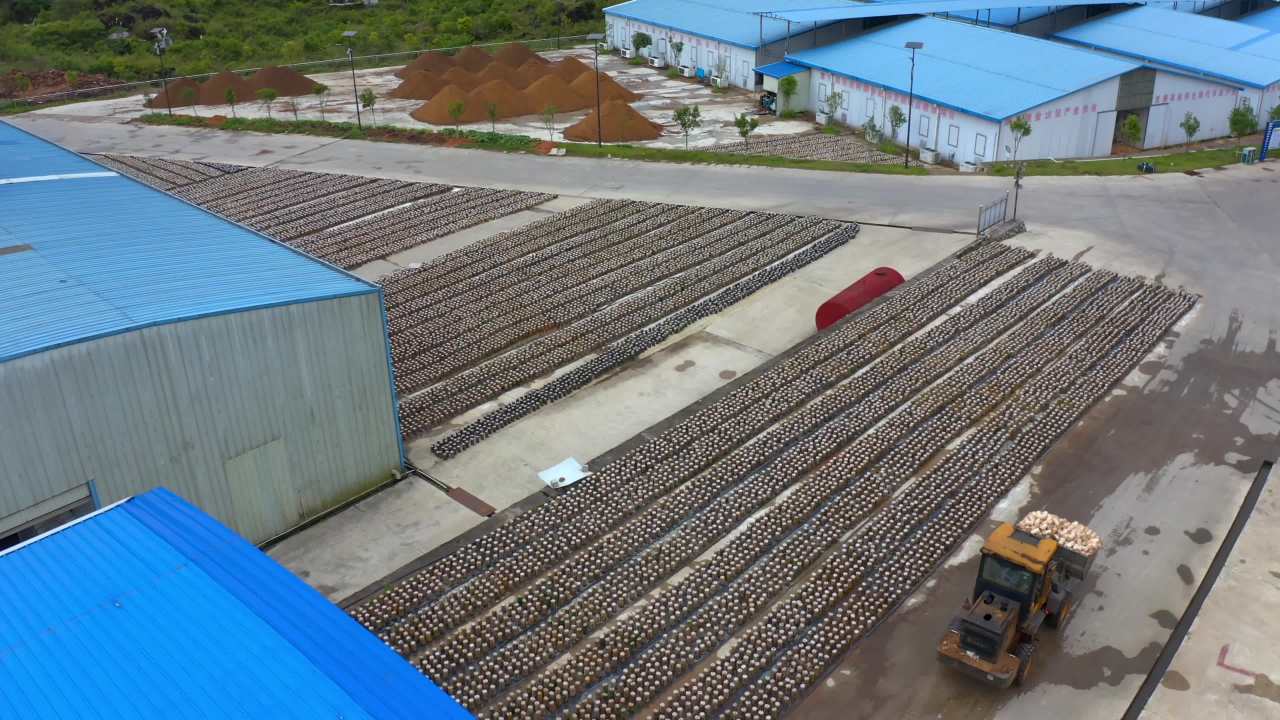 工业区的干燥生产线