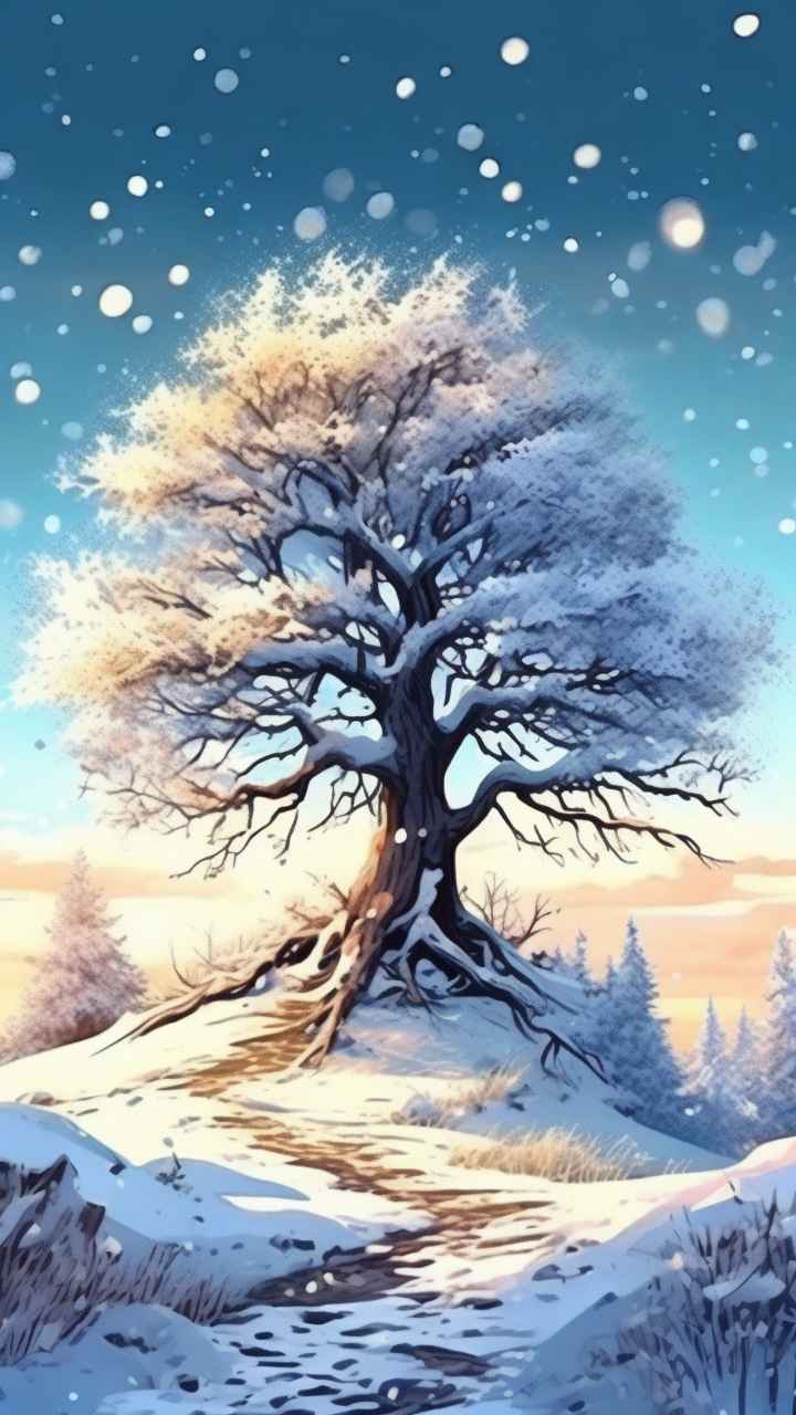 雪景户外背景 7