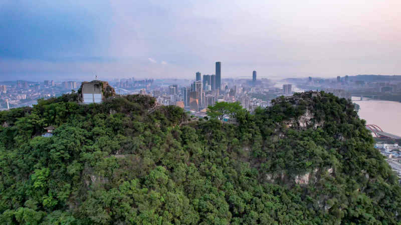 广西柳州城市风光航拍摄影图