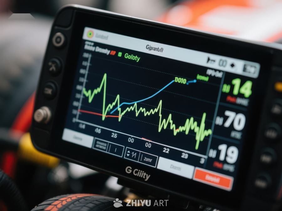 赛车数据监控显示屏特写 243