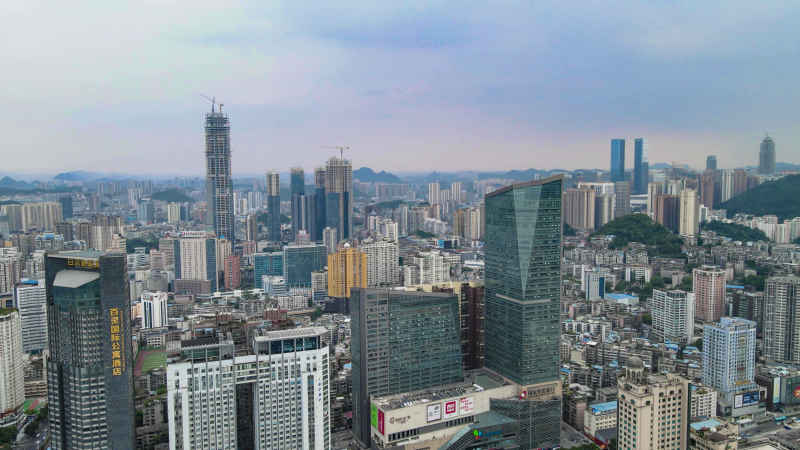 贵州贵阳城市建设航拍摄影图