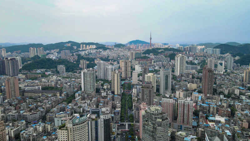贵州贵阳城市建设航拍摄影图